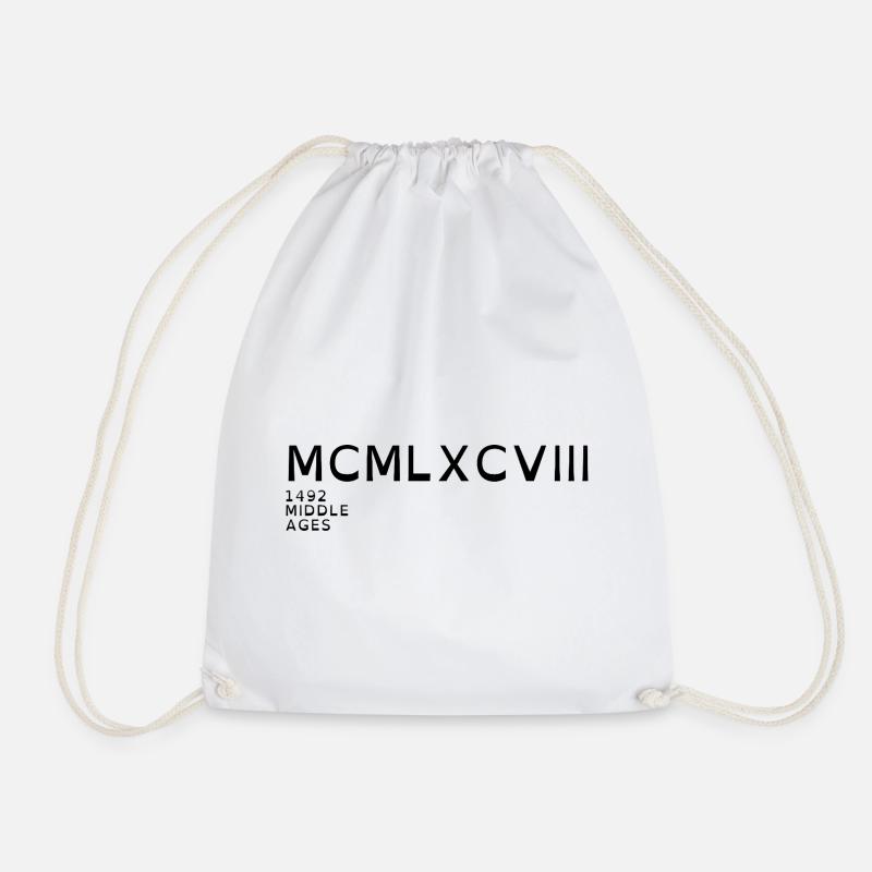 1998_LINE_black - Drawstring Bag - white
