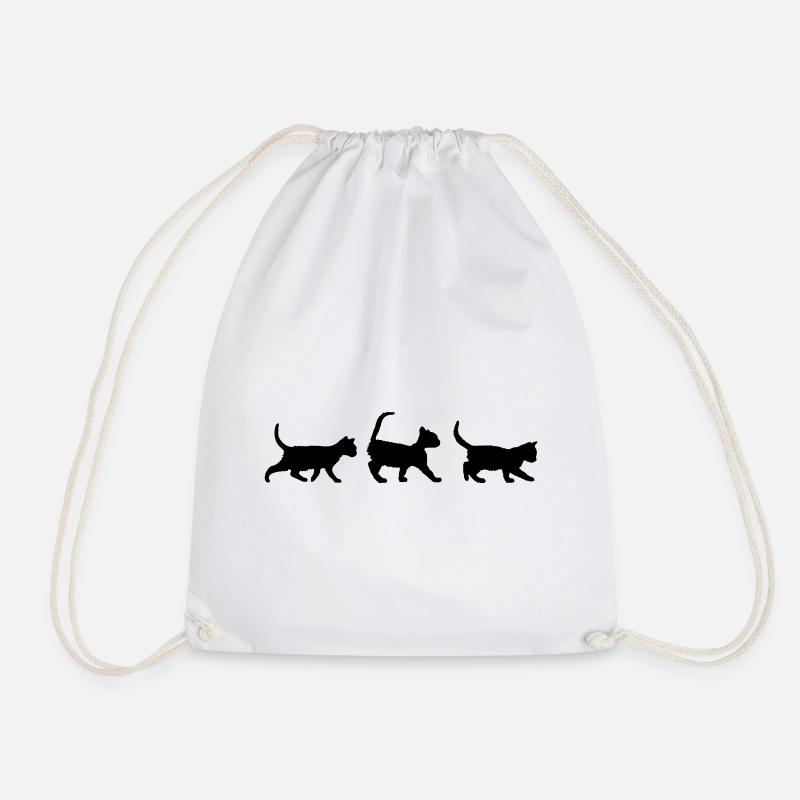 Three kittens ti - Drawstring Bag - white
