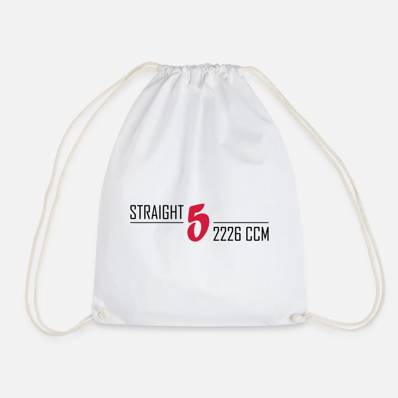 Straight five - Drawstring Bag - white