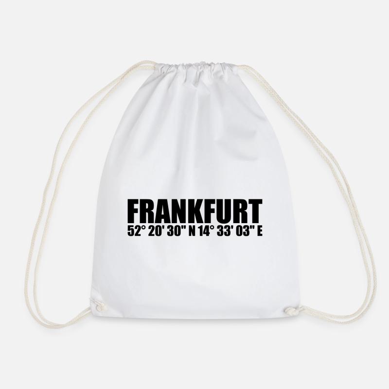 Frankfurt (Oder) Koordinaten - Turnbeutel - Weiß