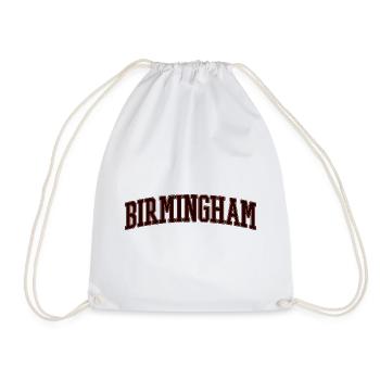 Birmingham England - Drawstring Bag - white - Front