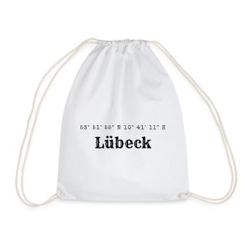 Lübeck coordinates - Drawstring Bag - white - Front