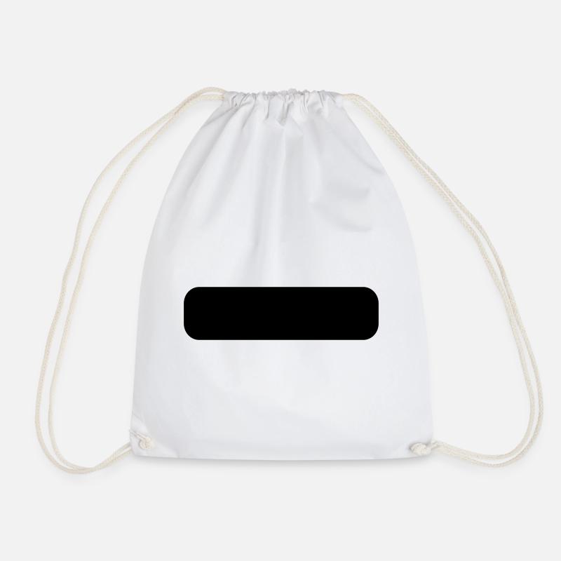 Rounded rectangle - Drawstring Bag - white