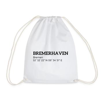 Les coordonnées de Bremerhaven Brême - Sac de sport léger - blanc - Devant