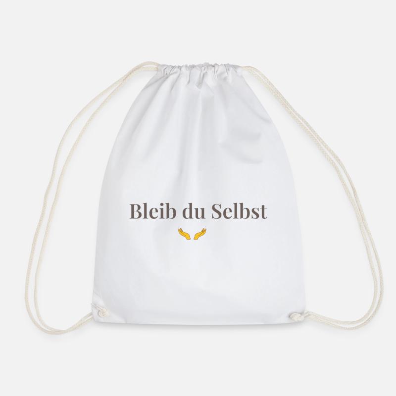 BLEIB_DU_SELBST - öffne dein Herz - Turnbeutel - Weiß