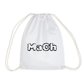 MaCh lettering - Drawstring Bag - white - Front