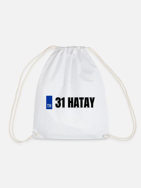 31 Hatay Kennzeichen | Türkisches Kennzeichen - Turnbeutel - Weiß