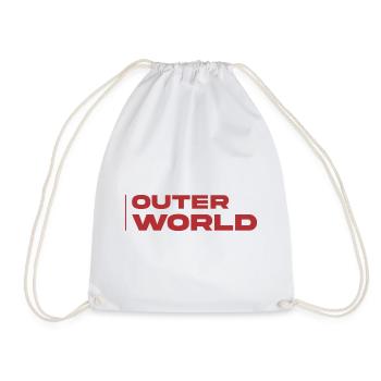 Outer World Retro Typo - Turnbeutel - Weiß - Vorne