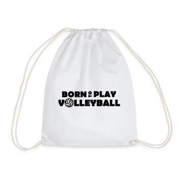 Born to play Volleyball - Turnbeutel - Weiß - Vorne