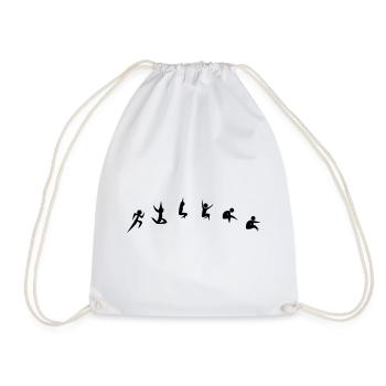long jump - Drawstring Bag - white - Front