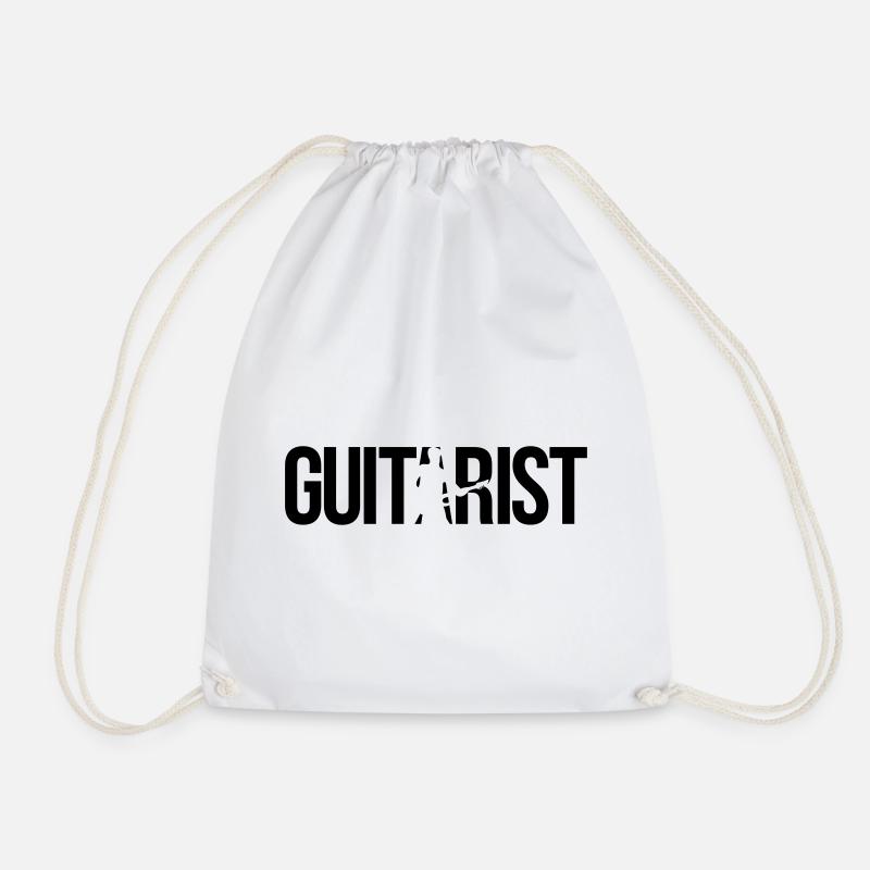 guitarist - Drawstring Bag - white