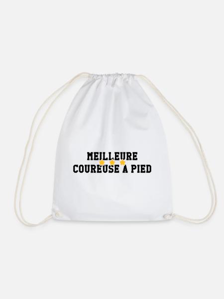 Running / Jogging / Run / Trail / Sport - Drawstring Bag - white