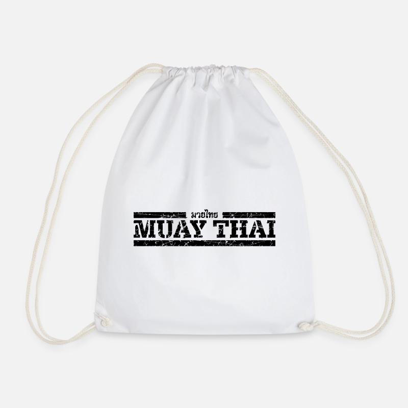 Muay Thai - Drawstring Bag - white