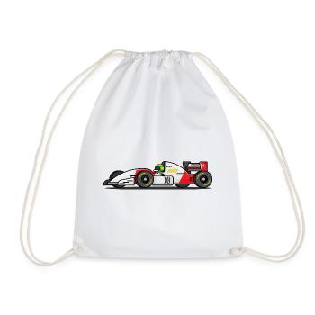 Racing car, racing car, racing, car, sports car - Drawstring Bag - white - Front