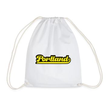 Lettrage rétro Portland Oregon - Sac de sport léger - blanc - Devant