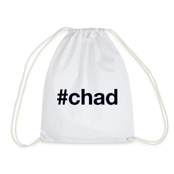 CHAD Hashtag Tschad - Turnbeutel - Weiß - Vorne