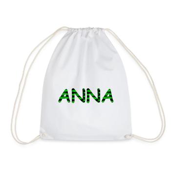 Vorname "Anna" - Neon Style - Turnbeutel - Weiß - Vorne