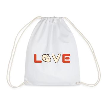 Love for dumplings - Drawstring Bag - white - Front