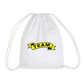 Team Banderole - Drawstring Bag - white - Front