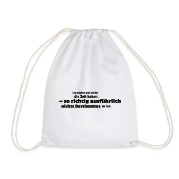 once again in detail - Drawstring Bag - white - Front