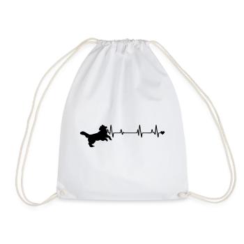 Chien - Sac de sport léger - blanc - Devant