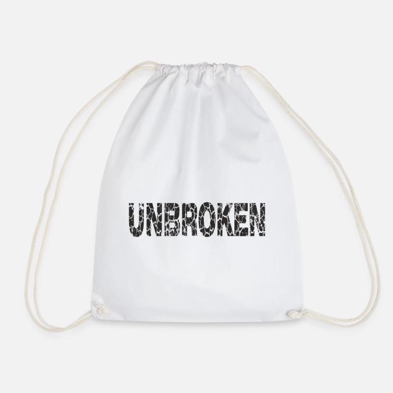 Unwavering Grunge Lyrics - Drawstring Bag - white