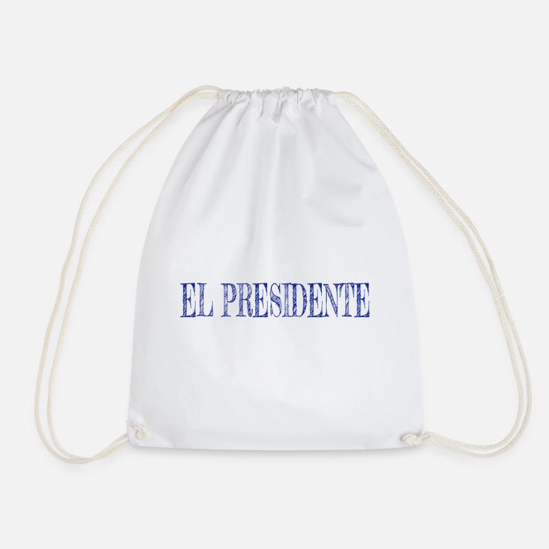 El Presidente Gift Idea Gift - Drawstring Bag - white