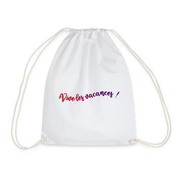 VIVE LES VACANCES. VACANCES. BONNES VACANCES - Sac de sport léger - blanc - Devant