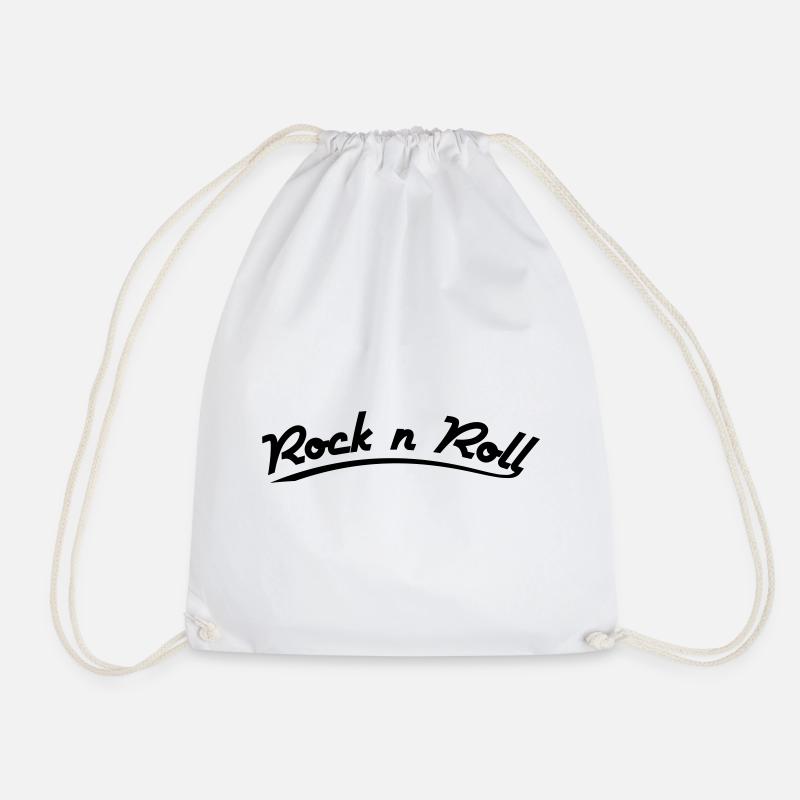 rock n roll design retro vintage style - Turnbeutel - Weiß