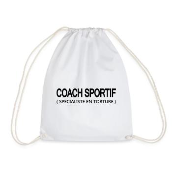 Coach sportif humour - Sac de sport léger - blanc - Devant