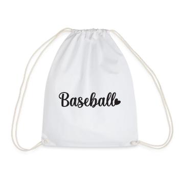 Baseball - Drawstring Bag - white - Front