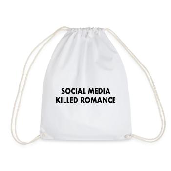 social media killed romance - Turnbeutel - Weiß - Vorne