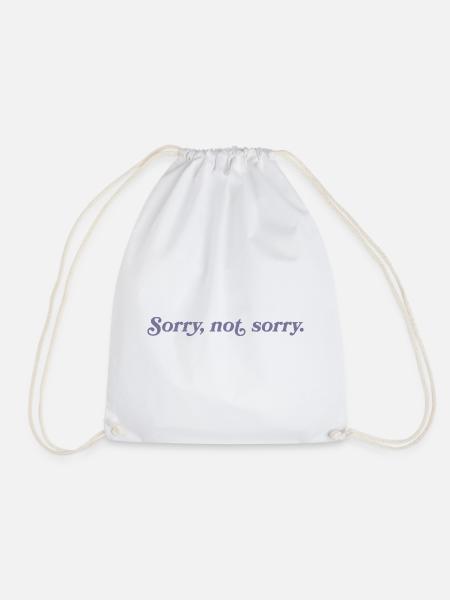 Sorry, not sorry – Frech & direkt - Turnbeutel - Weiß