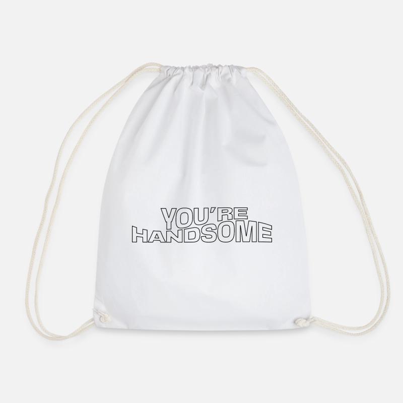 You're pretty – stylish design with compliments - Drawstring Bag - white