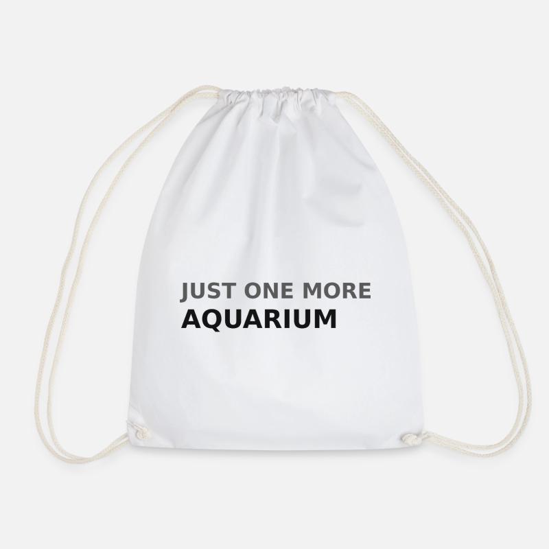 Only one aquarium left - Drawstring Bag - white