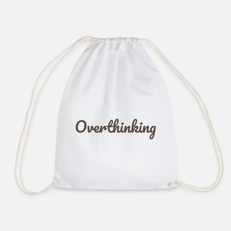 Rethinking Calligraphy Design - Drawstring Bag - white