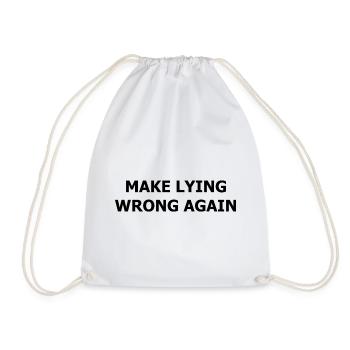 make_lying_wrong_again_blk - Sac de sport léger - blanc - Devant