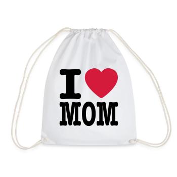 i love mom DE - Turnbeutel - Weiß - Vorne