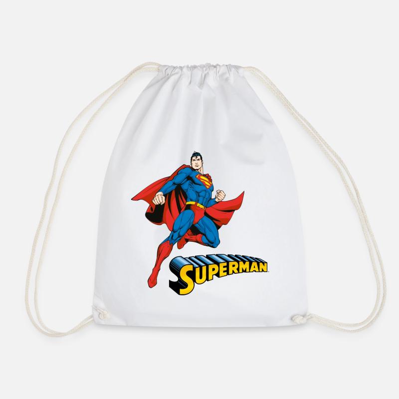 Superman Move Pose - Drawstring Bag - white