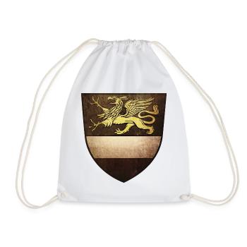 Rostock | Vintage Style | Griffin - Drawstring Bag - white - Front