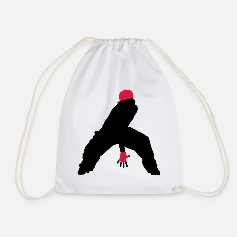 hip hop - Drawstring Bag - white