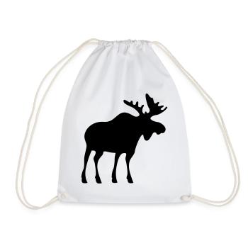 moose elk elch - Turnbeutel - Weiß - Vorne