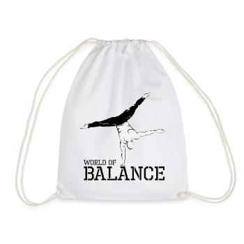 hand balance handstand calisthenics sport athlete - Drawstring Bag - white - Front