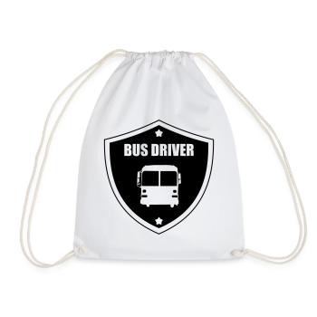 Bus / Conducteur / Travail / Métier / Job - Sac de sport léger - blanc - Devant