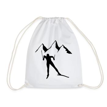 snowy - Drawstring Bag - white - Front