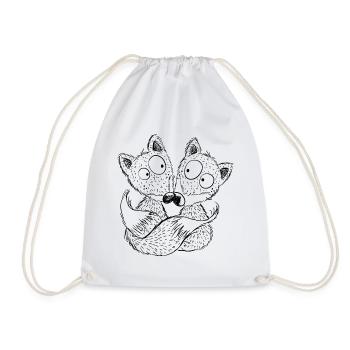 Renards mignons - meilleurs amis - cadeau - Sac de sport léger - blanc - Devant
