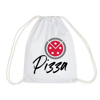 Pizza - Turnbeutel - Weiß - Vorne