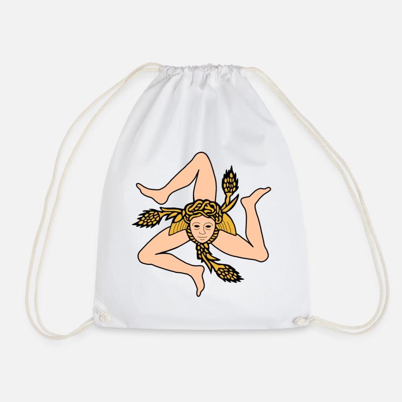 Sicily Italy - Drawstring Bag - white