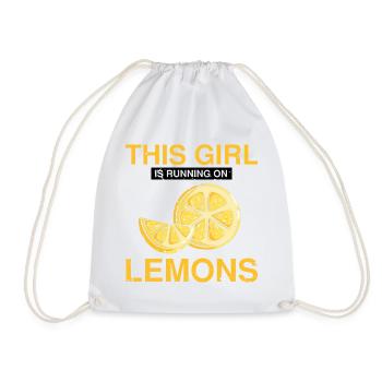 Lemon Design Lemonades Stand Boss Lemon Sale - Drawstring Bag - white - Front