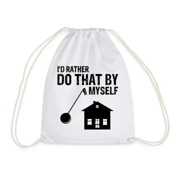 House demolition design and house renovation - Drawstring Bag - white - Front